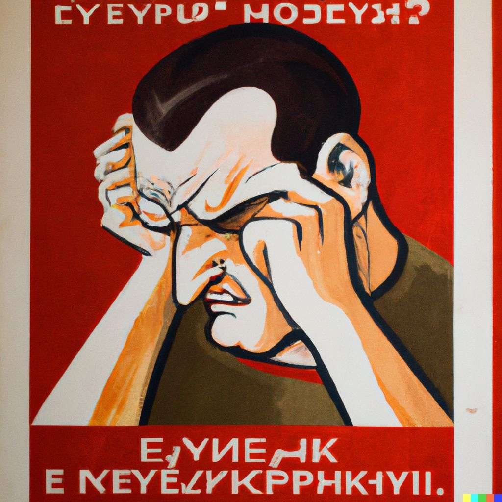 a representation of anxiety, Soviet poster
